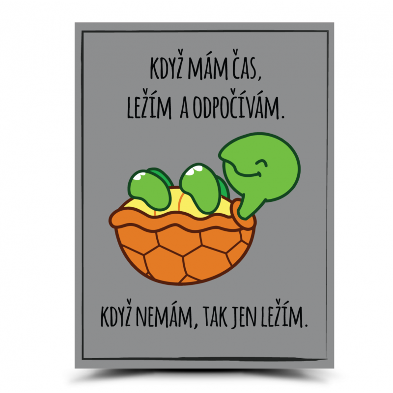 Cedulka Ležím a odpočívám