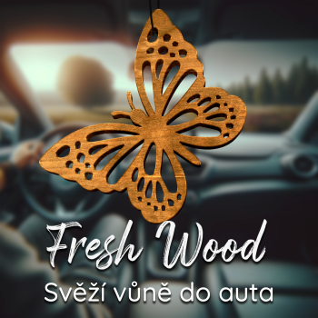 Dřevěná vůně do auta – Fresh Wood Motýl