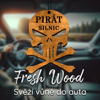 Dřevěná vůně do auta – Fresh Wood Pirát silnic