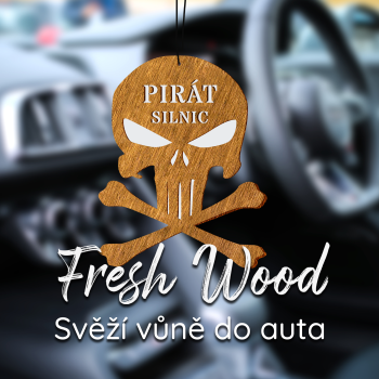 Dřevěná vůně do auta – Fresh Wood Pirát silnic