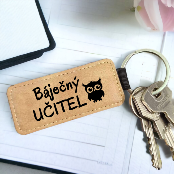 Krásná kožená klíčenka - Báječný učitel