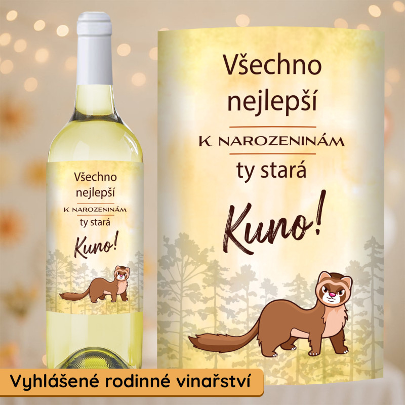 Víno Všechno nejlepší k narozeninám, ty stará kuno