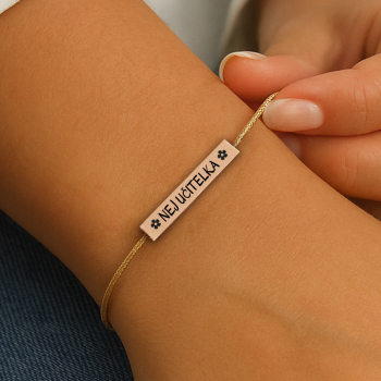 Elegantní rosegold náramek - Nej učitelka