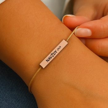 Elegantní rosegold náramek - Navždy