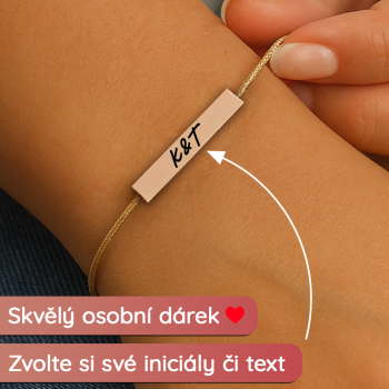 Elegantní rosegold náramek - S vlastním textem