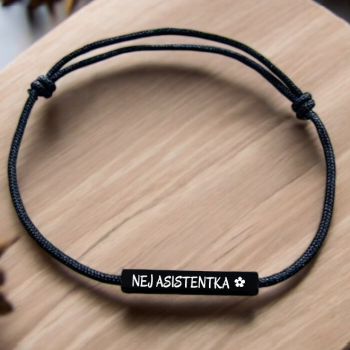Elegantní černý náramek - Nej asistentka